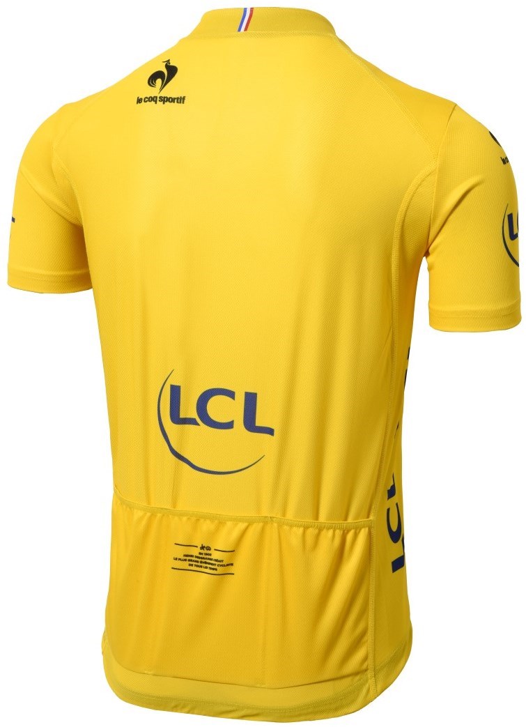 Le Coq Sportif Tour de France Yellow Leaders Short Sleeve Cycling Jersey 2015