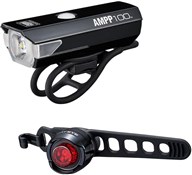 Image of Cateye AMPP 100 & ORB Rechargeable Bike  Light Set