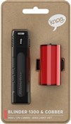 Image of Knog Blinder Pro 1300 & Cobber Med 170 USB Rechargeable Bike Light Set