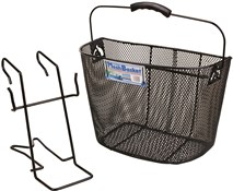 Image of Oxford Black Mesh Basket With Bracket