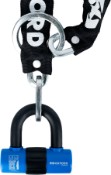 Image of Oxford Chain8 Sold Secure Silver Chain & Mini Shackle Lock