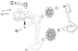 Image of SRAM GX T-Type Eagle AXS Rear Derailleur Cage Assembly Kit