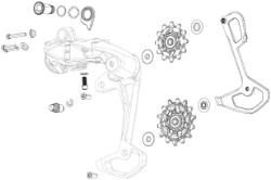 Image of SRAM GX T-Type Eagle AXS Rear Derailleur Cover/Skid Kit