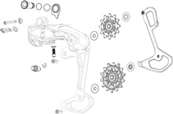 Image of SRAM T-Type Eagle AXS Rear Derailleur Full Replacement Cage Assembly Kit