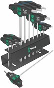 Image of Wera 10 Piece T-Handle Hex & Torx Key Bicycle Tool Set