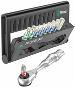 Image of Wera 10 Piece Zyklop Ratchet Screwdriver Mini Case Bicycle Tool Set